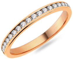  Női karikagyűrű moissanittal 2, 3 mm, rosé arany IZKR011R-F-MS