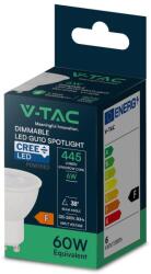 V-TAC CREE SMD GU10 LED spot égő dimmelhető 6W hideg fehér 38° - SKU 211976 (211976)