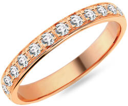  Női karikagyűrű lab-grown gyémántokkal, 2, 8 mm, rosé arany IZKR020R-F-LG