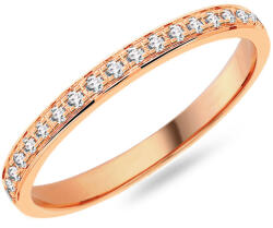 Női karikagyűrű gyémántokkal 2, 1 mm, rosé arany IZKR017R-F-BR