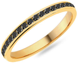  Női karikagyűrű fekete gyémántokkal 2, 3 mm IZKR011-F-B