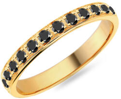  Női karikagyűrű fekete gyémántokkal 2, 8 mm IZKR020-F-B