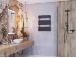 Gamma Design classic törölközőszárító radiátor 60cm x 80cm, fekete (CLAS-8060-BK)
