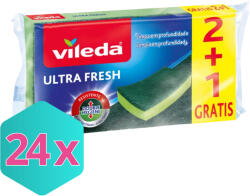 Vileda ULTRA FRESH mosogatószivacs 2+1 db KARTON - 24 db (K4023103201682)
