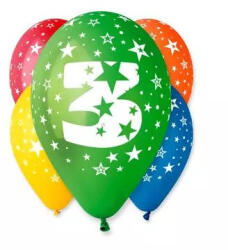  Színes számos lufi 5 darabos - 3 (92850)