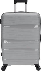 Vanko Szürke bőrönd M-es méret strapabíró közepes keményfalú 66 cm (em-v-66-m-grey)