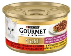  Nestlé GOURMET GOLD macska marha&csirke darabok szószban konz. 12x85 g