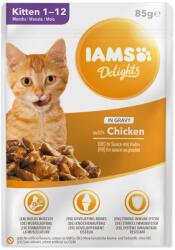 Iams Delights Kitten csirkés alutasak szószban 85g