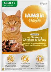 Iams Delights Adult csirke és pulyka szószban 85g