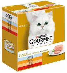  Nestlé GOURMET GOLD Multipack tonhal, máj, pulyka, marha pástétom konzerv 8x85 g