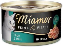 Miamor Feine Filets Adult tonhalas konzerv rizzsel zselében 100g