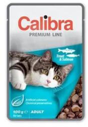 Calibra ALUTASAK Premium macska Felnőtt Pisztráng & lazac szószban 24 x 100 g
