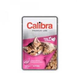 Calibra ALUTASAK Premium cat Kitten Pulyka & csirke szószban 24 x 100 g