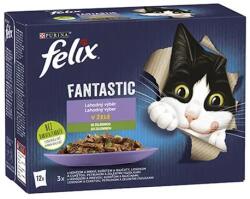  Nestlé FELIX Fantastic macska Multipack zöldséges zselé válogatás, 12x85 g tasak