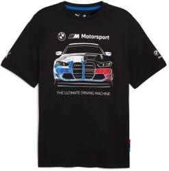 PUMA BMW M Motorsport BOLD Graphic M4GT4 EVO férfi póló, fekete-fehér-kék-piros, S25 (63291401)