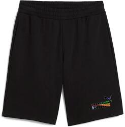 PUMA LOVE UNITED 10" TR férfi rövidnadrág, fekete-színes logó, S25 (68470101)