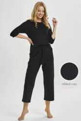 Taro Melania női 3/4-es pizsama, fekete, M