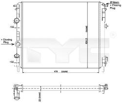 TYC Chladič motora TYC 728-0010 (728-0010)