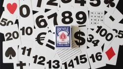 The United States Playing Card Company Bicycle Special NUMBERS kártya, 11 plusz online effekttel, 1 csomag / kék