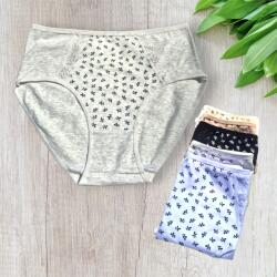 Medosi Nagy méretű pamut bugyi-magas derekú, kényelmes fehérnemű, mintás