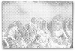  PontPöttyöző - Monte Civetta, Dolomitok Méret: 40x60cm, Keretezés: Keret nélkül (csak a vászon), Szín: Zöld