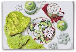  Festés számok szerint - Karácsonyi háttér 2 Méret: 40x60cm, Keretezés: Műanyagtáblával