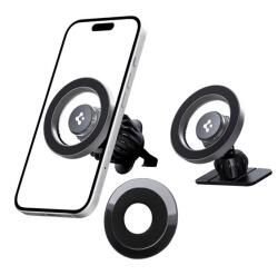 Spigen MFT13 autós tartó (szellőzőre, műszerfalra, öntapadó, 360°, MagSafe) EZÜST (ACP08314)