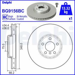 DELPHI Disc frana DELPHI BG9156BC (BG9156BC) - automobilus