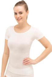 BRUBECK COMFORT WOOL Női rövid ujjú merinó gyapjú póló - Krém - brubecksport