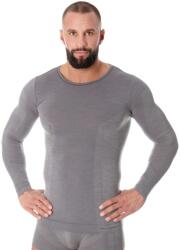 BRUBECK COMFORT WOOL Férfi hosszú ujjú merinó gyapjú aláöltözet felső - Szürke - brubecksport