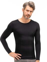 BRUBECK COMFORT WOOL Férfi hosszú ujjú merinó gyapjú aláöltözet felső - Fekete - brubecksport