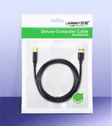 UGREEN CABLU USB Ugreen pt. imprimanta, US135 USB 2.0 (T) la USB 2.0 Type-B (T), 1.5m, conectori auriti, negru, 10350 (timbru verde 0.08 lei) - 6957303813506 (10350)