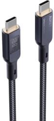 AUKEY Cablu alimentare si date Aukey, USB Type-C (T) la USB Type-C (T), 1.8m, 480 Mbps, 100W, braided, negru, "LLTSN1041219" (timbru verde 0.08 lei) -689323785353 (LLTSN1041219)