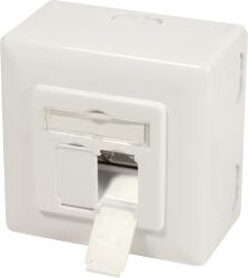LogiLink PRIZA RJ-45 aplicabila cu 2 iesiri LOGILINK pt. cablu FTP, Cat6A, RJ-45 (M) x 2, ecranat, plastic cu metal, pure white, 1 buc, NP0124 (NP0124)