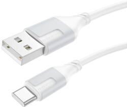 BOROFONE CABLU alimentare si date Borofone BX101, Fast Charging Data Cable pt. smartphone, USB la USB Type-C 3A, 1m, alb 6941991108280 (timbru verde 0.18 lei) (6941991108280)