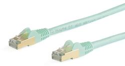 StarTech Patch Cord Startech 6ASPAT5MAQ, Cat6a, STP, 5m, Aqua (6ASPAT5MAQ) - laptopaid