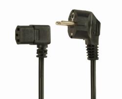 Gembird CABLU alimentare GEMBIRD 1.5m, intrare Shucko, iesire C13, 10A, 90 grade, certificare VDE, black, PC-186A-VDE1B-1.5M (timbru verde 0.03 lei) (PC-186A-VDE1B-1.5M)
