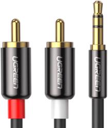 UGREEN CABLU audio Ugreen, AV116 stereo 3.5 mm jack (T) la 2 x RCA (T), 3m, conectori auriti, negru 10590 (timbru verde 0.18 lei) - 6957303815906 (10590)