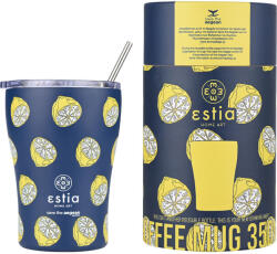 Estia Home Art Coffee Mug Save The Aegean Reciclabil Pahar Termos Oțel inoxidabil Fără BPA 350ml Citrus infusion cu Pai 01-22952 (01-22952)