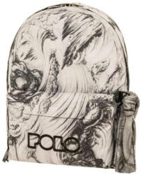 Polo Original Double Scarf Ghiozdan de Spate Școala Gimnazială Liceu Gri/Negru cu Husă pentru Sticlă de Apă 27l 9-01-202-8341 2025 (9-01-202-8341)