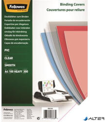 Fellowes Előlap, A4, 300 mikron, FELLOWES, víztiszta (53763) - alter