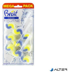 WC tisztító blokk, 2 fázisú, 3x45 g, "Brait Hygiene and fresh", óceán (16361)