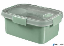 Keter Ételtartó, szósztartóval, evőeszközzel, szögletes, műanyag, 1, 2 l, CURVER 'Smart Eco', világoszöld (250003)