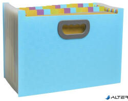 Exacompta Harmonika irattartó, A4, PP, 24 rekeszes, EXACOMPTA "Pop'NCo", ciánkék (55199E) - alter