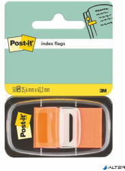 3M Jelölőcímke, műanyag, 50 lap, 25x43 mm, 3M POSTIT, narancs (7000144932) - alter