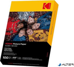 Kodak Fotópapír, tintasugaras, 10x15 cm, 180 g, fényes, KODAK "Fine Art (KO-9891161)