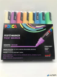 uni Dekormarker készlet, 1, 8-2, 5 mm, UNI "Posca PC-5M", 8 különböző pasztell szín (2UPC5MPASZTELL)