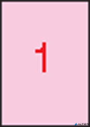 APLI Etikett, 210x297 mm, színes, APLI, pasztell rózsaszín, 20 etikett/csomag (11846) - alter