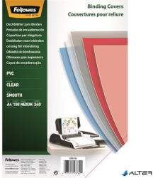 Fellowes Előlap, A4, 240 mikron, FELLOWES, víztiszta (53762) - alter