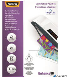 Fellowes Meleglamináló fólia, 80 mikron, A5, fényes, 25 db, FELLOWES (5396003) - alter